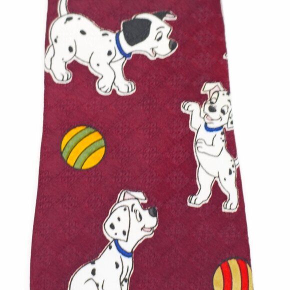 101 Dalmations Red Jacquard Print Polyester‎ Tie Boys - Picture 2 of 6